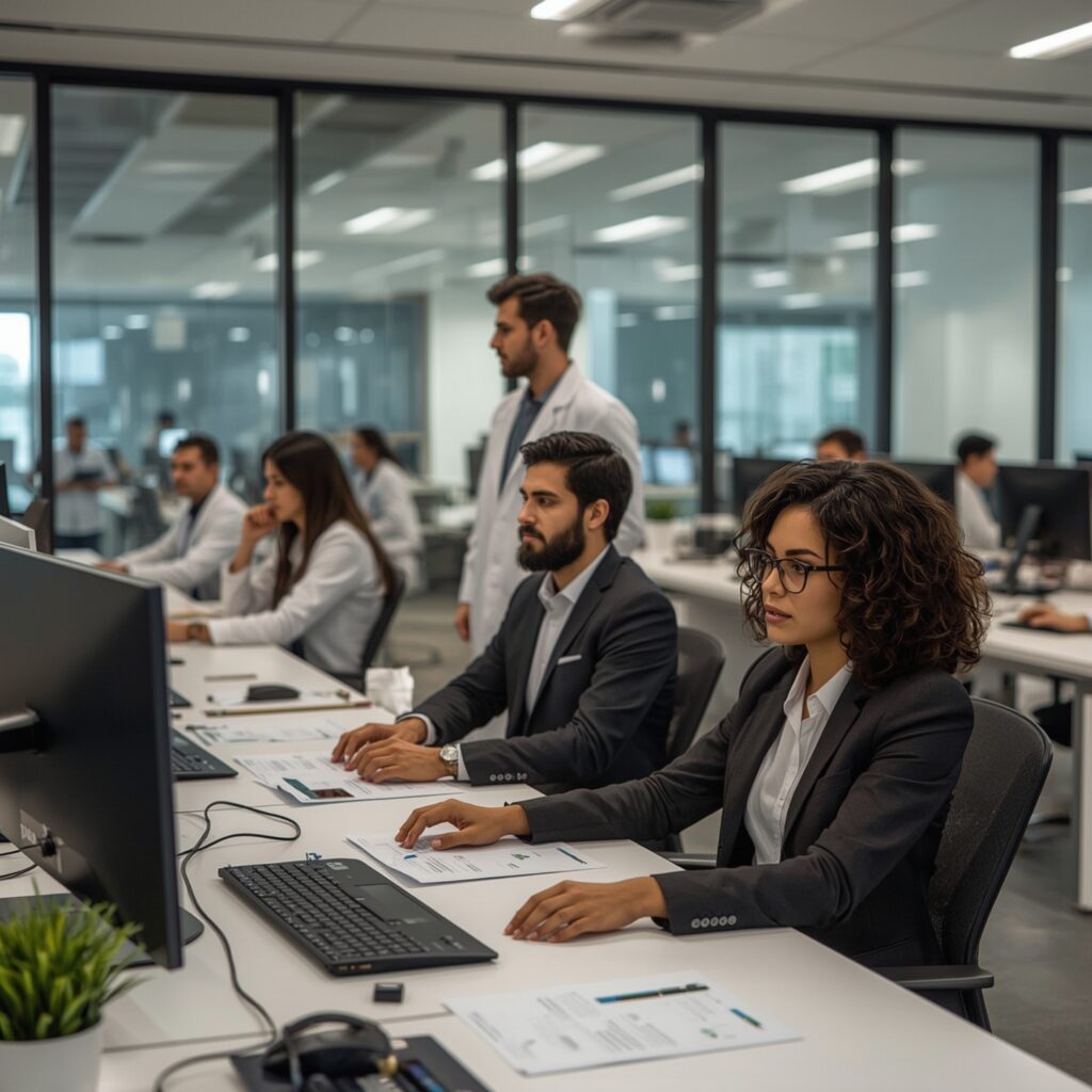Medical billing company team processing claims in 2025
