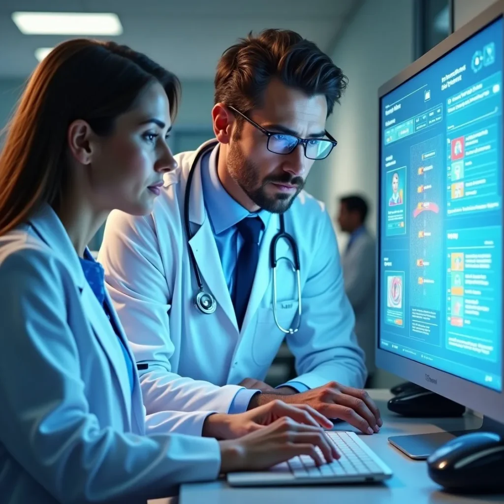Healthcare staff using AI in medical billing for faster claims approval