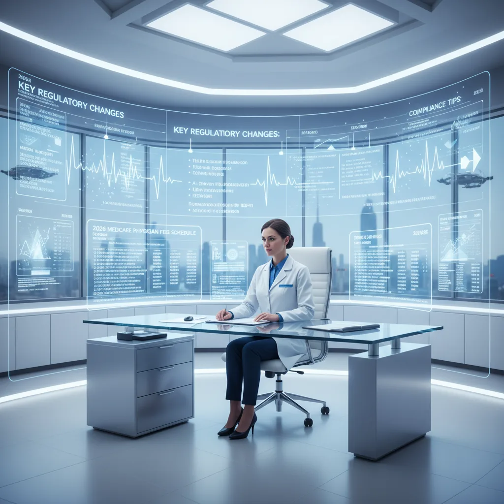 Professional working at a desk in a high-tech office