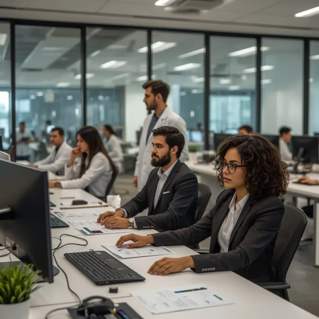 Medical billing company team processing claims in 2025
