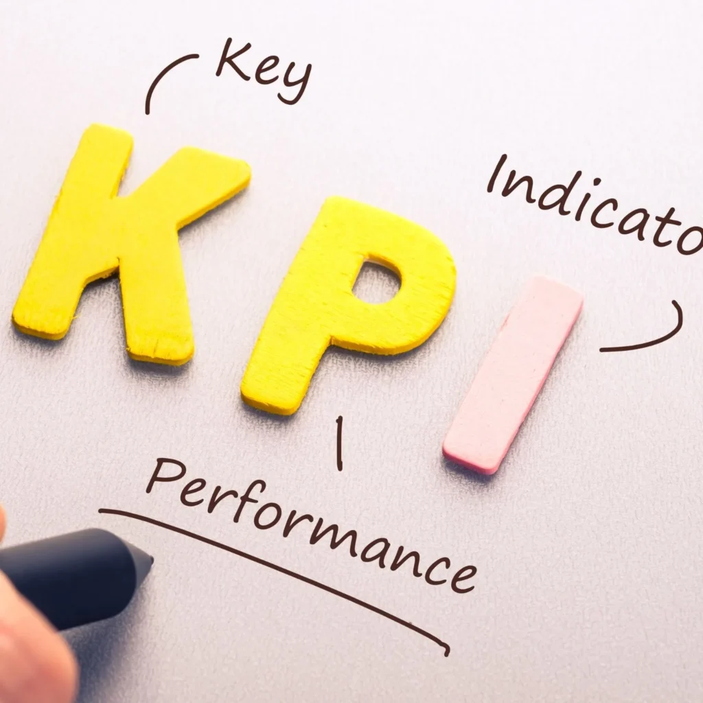KPI, key performance indicators, written on paper